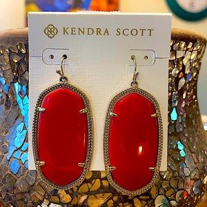 Kendra Scott Dark Red Magnesite Danielle Earrings